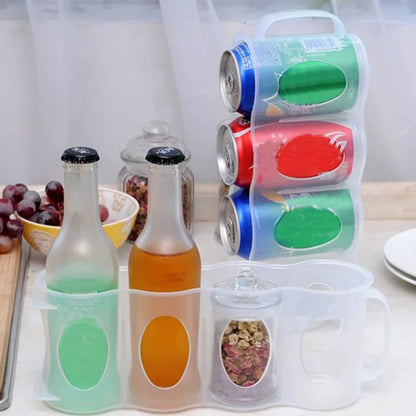 1 Pc Beer Soda Can Storage Box - Kitchen Fridge Drink Bottle Holder Organizer Rack Shelf for Refrigeration