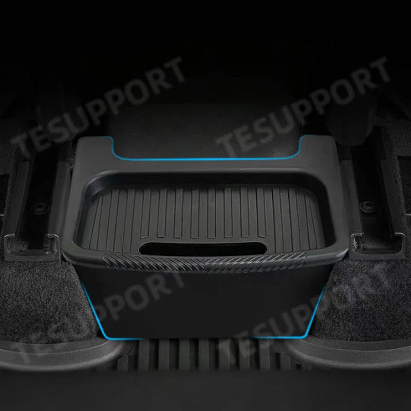 Tesla Model Y 2025 Juniper Rear Seat Storage Box – TPE Backseat Organizer & Trash Bin Accessory