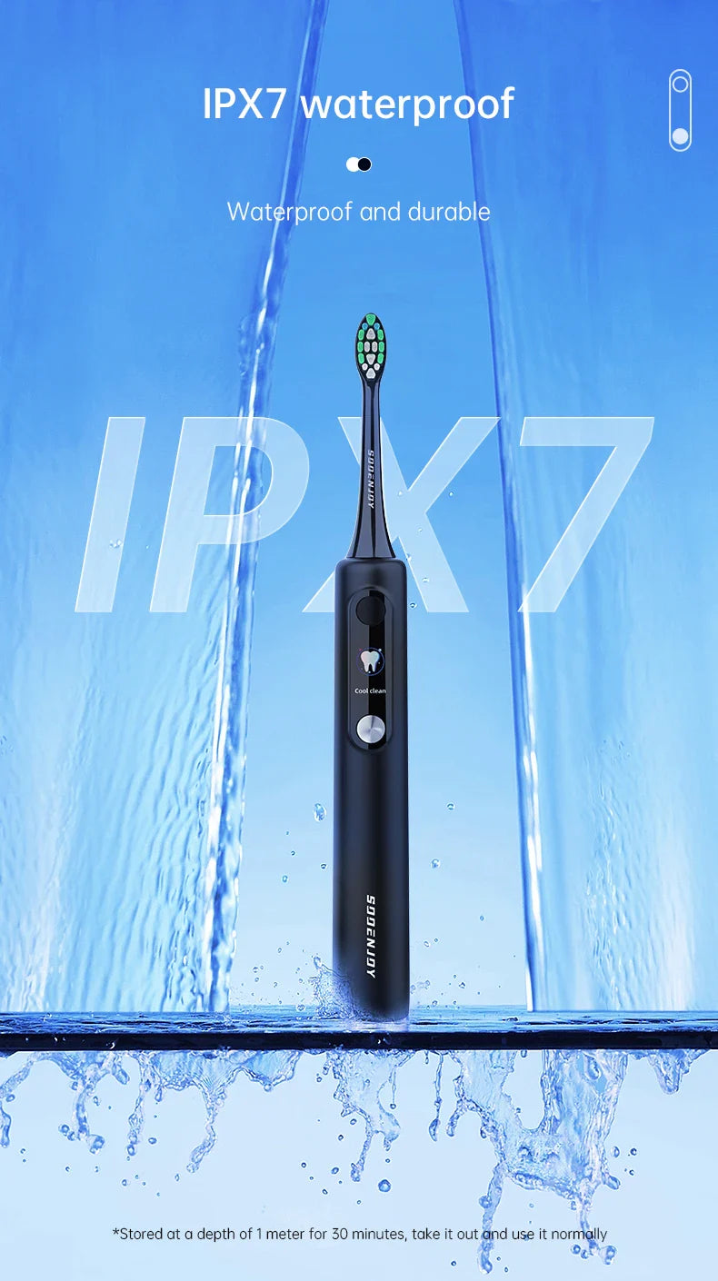 SOOENJOY Sonic Electric Toothbrush NB-1 — Smart LCD Display, DIY Mode, Automatic Teeth Cleaner for Adults