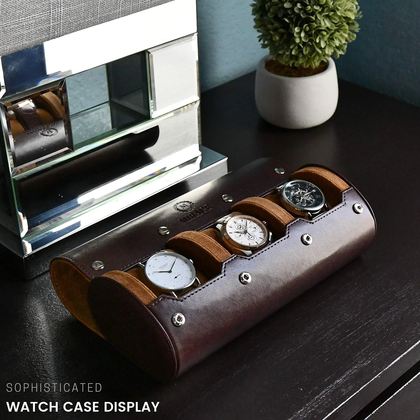 6-Slot Watch Travel Case – PU Leather Organizer Roll for Men & Women, Watch Display Storage Case
