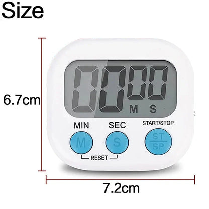 LCD Digital Kitchen Timer | Magnetic Cooking Countdown and Up Timer with Loud Alarm | Stonego Home Kitchen Accessory