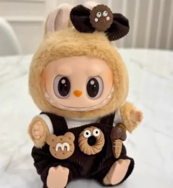 Mini Plush Doll Clothes — Kpop EXO Labubu V1 V2 Idol Outfit | Pit Strip Climbing Suit Accessories | Doll Clothing Gift