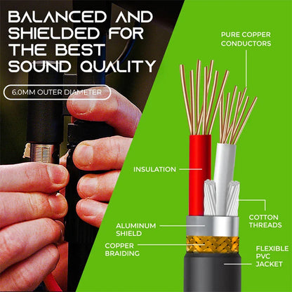 Professional XLR Male to Female Microphone Extension Cable – Balanced 3-Pin Audio Line for Recording, Mixer & Speakers
