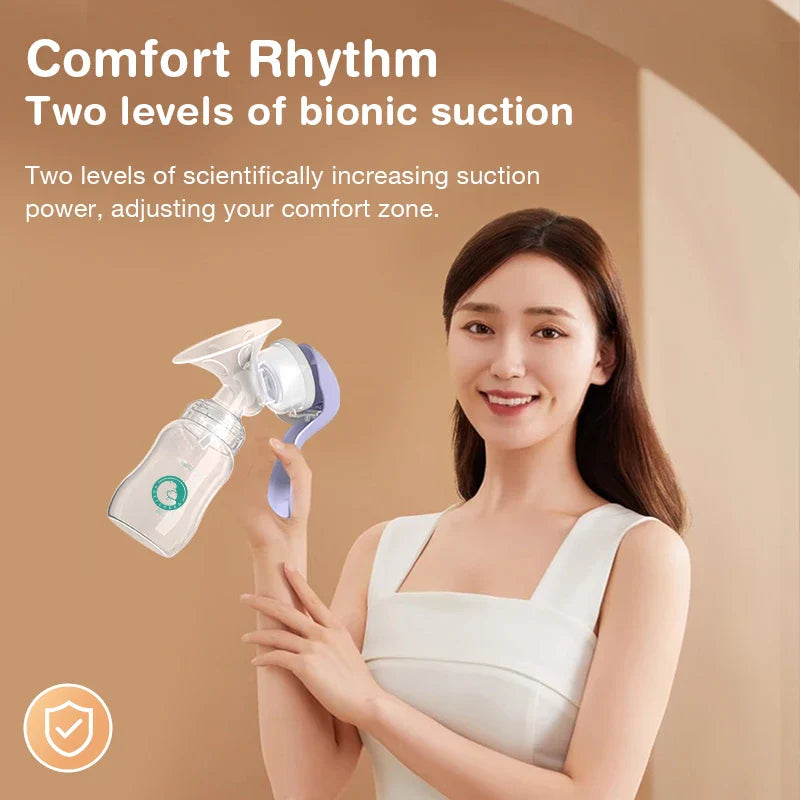 Manual Breast Pump — Baby Nipple Milk Suction Bottle for Feeding & Postpartum Care