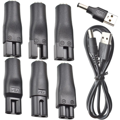 LISI 8-Pack 5V USB Power Cords — Replacement Charger for Hair Clippers, Beard Trimmers & Shavers