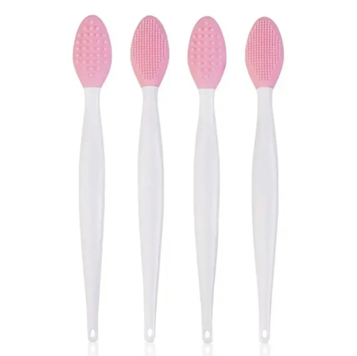 1/4PCS Silicone Face Cleaning Brush – Exfoliating Blackhead Removal Tool with Replacement Head for Skincare & Beauty Routine