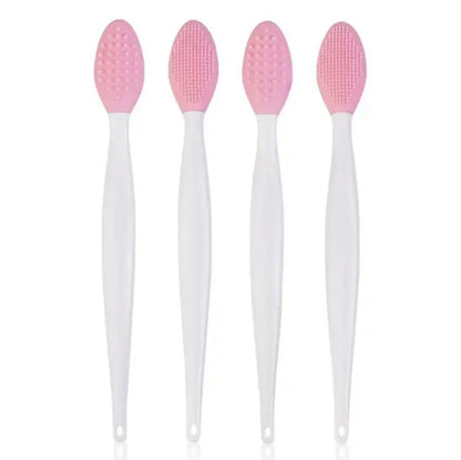 1/4PCS Silicone Face Cleaning Brush – Exfoliating Blackhead Removal Tool with Replacement Head for Skincare & Beauty Routine