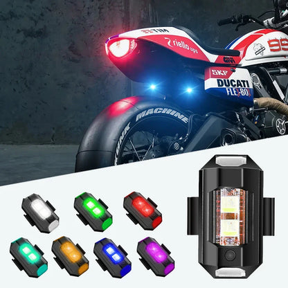 USB LED Motorcycle & Drone Strobe Light | Anti-Collision Mini Flashing Warning Signal | Night Flying Bike & Aircraft Light