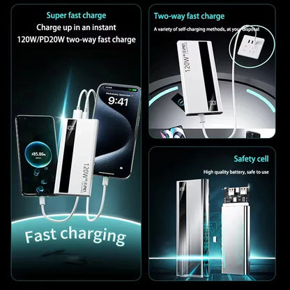 Xiaomi 500000mAh High-Capacity Power Bank — 120W Super Fast Charging Portable Battery Charger for iPhone, Samsung, Huawei