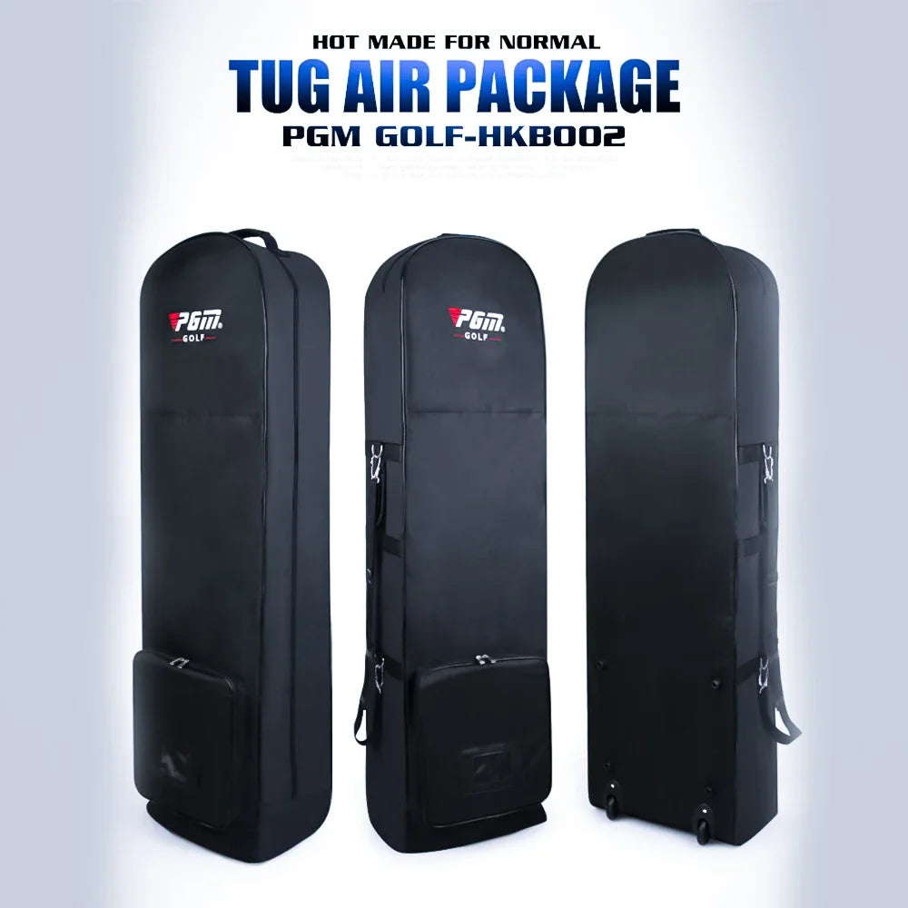 PGM Golf Aviation Bag – Large Capacity Foldable Golf Bag with Silent Wheels for Airplane Travel, HKB002