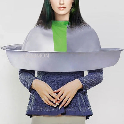 Waterproof Hair Cutting Cape - Foldable Umbrella Style Salon Barber Cover Cloth for Home Hairdressing and Adult Use
