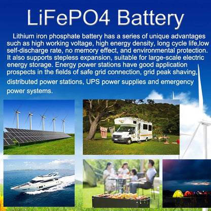 320Ah LiFePO4 3.2V Rechargeable Battery — 8000 Cycles for DIY 12V/24V/48V Caravan, Marine & Solar Energy Systems