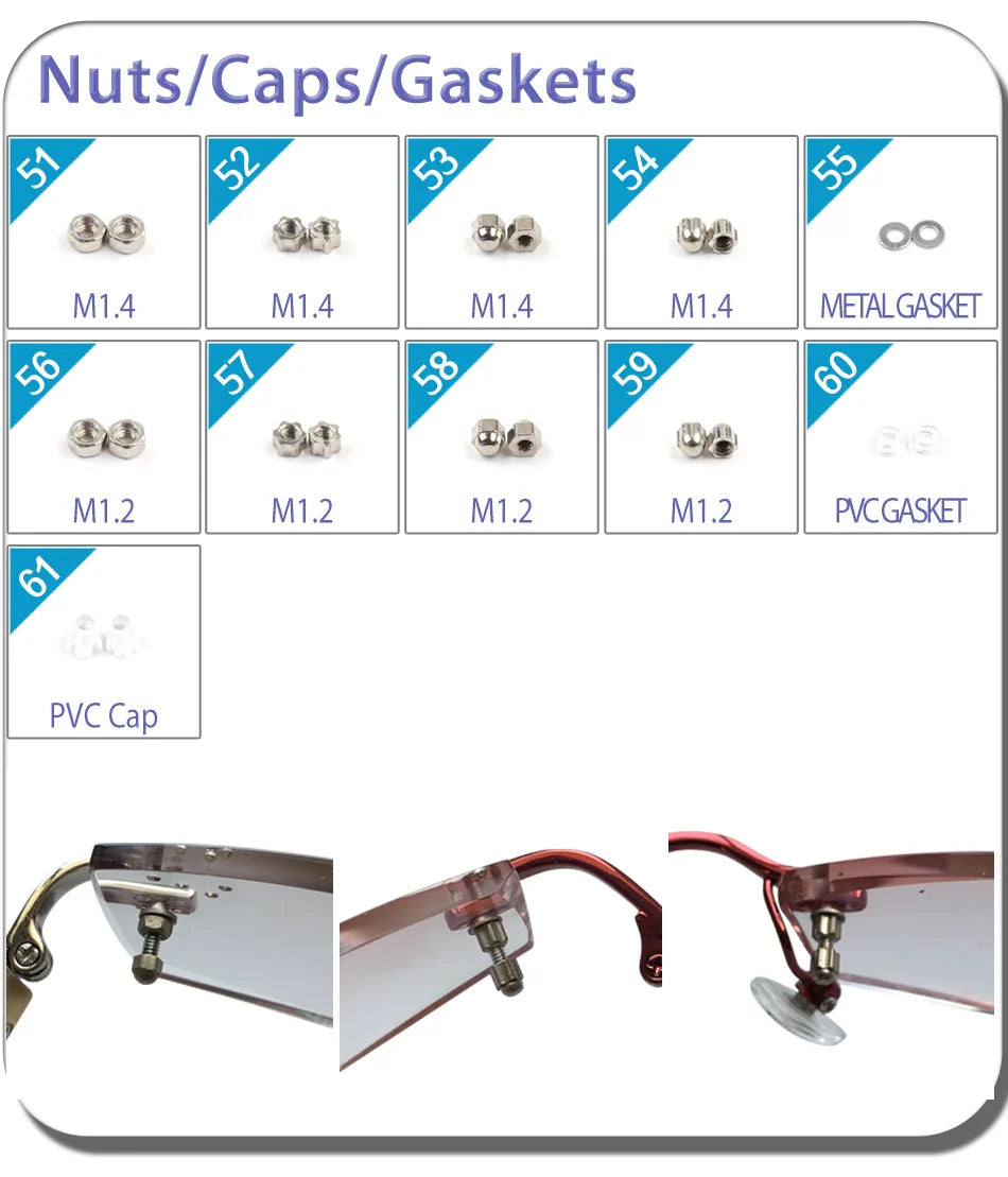 Eyeglass & Sunglass Repair Kit | Mini Screwdriver, Screws, Nuts, Nose Pads & Optical Tool Set