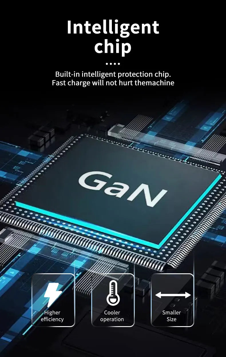 268W Desktop GaN Charger – 8-Port USB Type-C PD Fast Charger with Quick Charge 3.0 for Mobile Devices