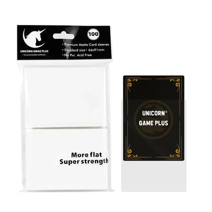 100PCS Matte Trading Card Sleeves – 66x91mm Standard Size Protectors for TCG, Tarot & Board Games, Durable Card Shield Covers