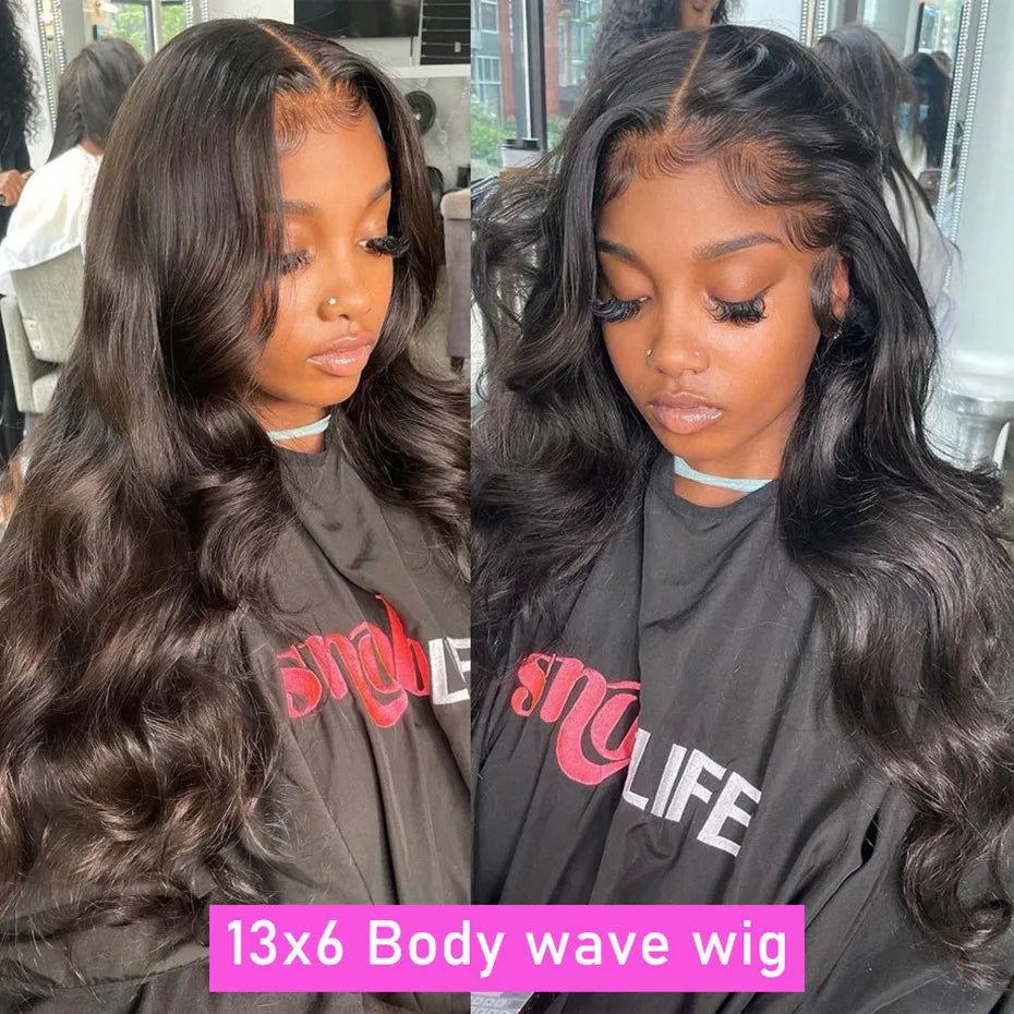 32 Inch Body Wave 360 Lace Front Wig - Pre-Plucked Brazilian Human Hair Wig for Women - 13x4 or 13x6 Lace, Glueless Design