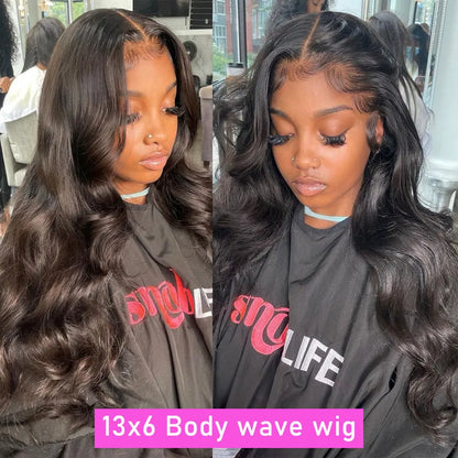 32 Inch Body Wave 360 Lace Front Wig - Pre-Plucked Brazilian Human Hair Wig for Women - 13x4 or 13x6 Lace, Glueless Design