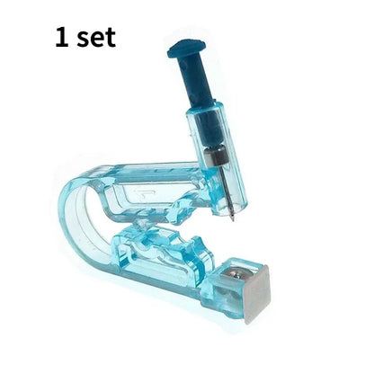 100PCS Disposable Ear Piercing Gun Kit with Sterile Nose & Ear Studs, Safe Body Jewelry Tool