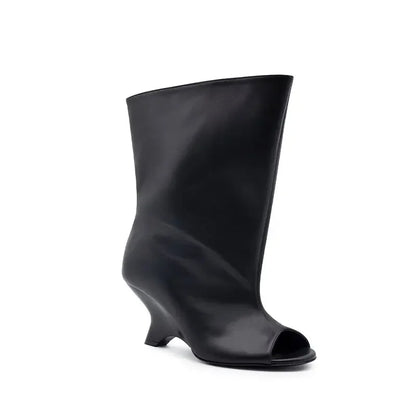 Women’s Knee-High Open Toe Boots 34-44 - 2026 Spring/Summer Chunky High Heel Fashion Boots
