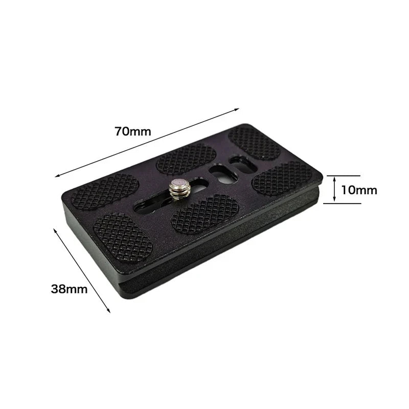 Metal Quick Release Plate – 1/4”-20 Camera Screw Mount Adapter for DSLR Tripod & Ball Head Standard Camera Mounting Plate