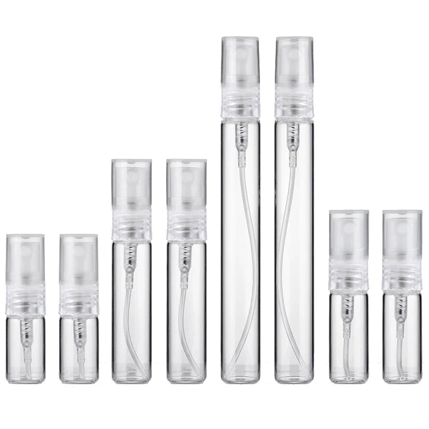 8/16PCS Portable Glass Perfume Bottles — Refillable Spray Atomizer Travel Bottles for Women