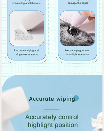 Electric Rubber Eraser Pen by Deli — Adjustable Auto Eraser for Writing, Sketching, and Drawing