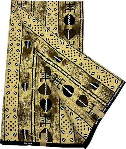 100% Cotton African Ankara Wax Fabric - Soft Real Wax Print for Dresses