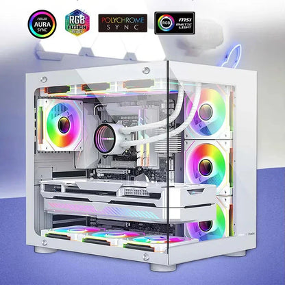 UPSIREN UF-1 PRISM 4 PRO 12cm ARGB Computer Chassis Fan – Quiet 4 Pin PWM Cooling Fan, 45.2CFM Air Volume (600-1500RPM)