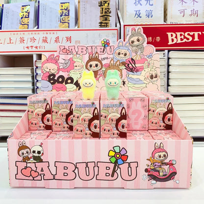 12pcs Mini Labubu V1 & V2 “Have A Sit” Figures – Cute Flocking Doll Collection & Decor Accessories