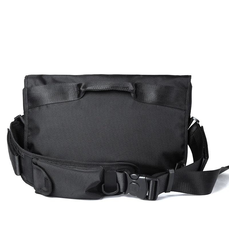 Men's Motorcycle Cycling Messenger Bag – Waterproof, Large Crossbody Shoulder Bag, Personalized Hip Hop Street Travel Cross Bag