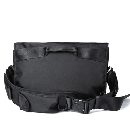 Men's Motorcycle Cycling Messenger Bag – Waterproof, Large Crossbody Shoulder Bag, Personalized Hip Hop Street Travel Cross Bag