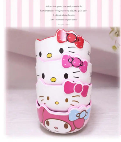 Sanrio Hello Kitty Cartoon Soup Bowl – Cute Anti-Drop Kitchen Tableware, Creative Instant Noodle Bowl Accessory
