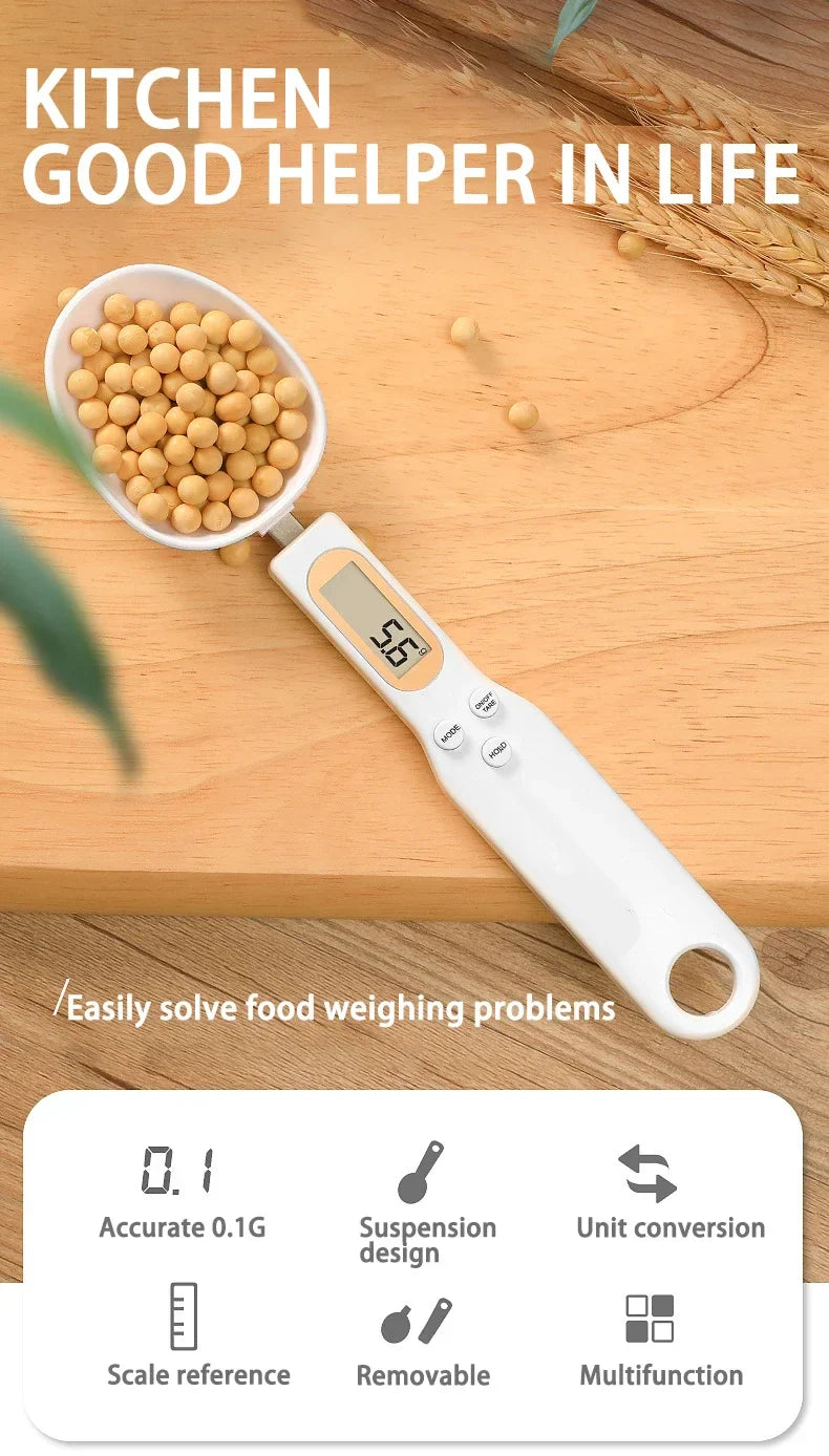 Electronic Kitchen Scale – 500g Digital LCD Measuring Tool, 0.1g Precision for Food, Flour, Milk & Coffee Scale