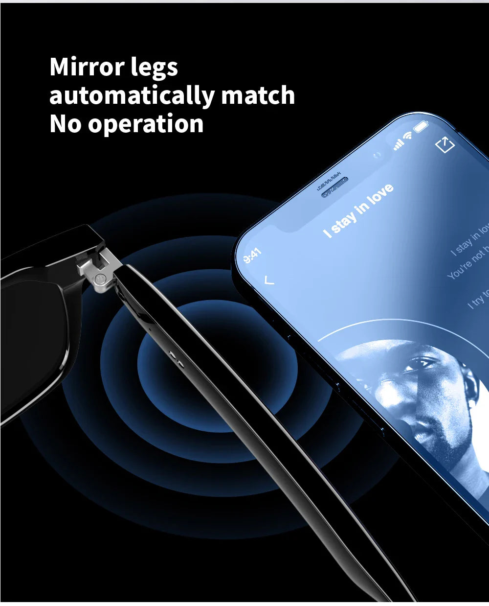 SENBONO E13 Smart Glasses – Blue Light Filtering Polarized Lenses with Audio, Built-in Mic, Speakers, Touch & Voice Assistant