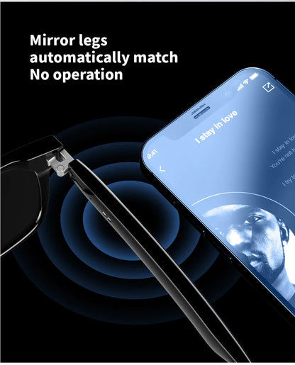 SENBONO E13 Smart Glasses – Blue Light Filtering Polarized Lenses with Audio, Built-in Mic, Speakers, Touch & Voice Assistant