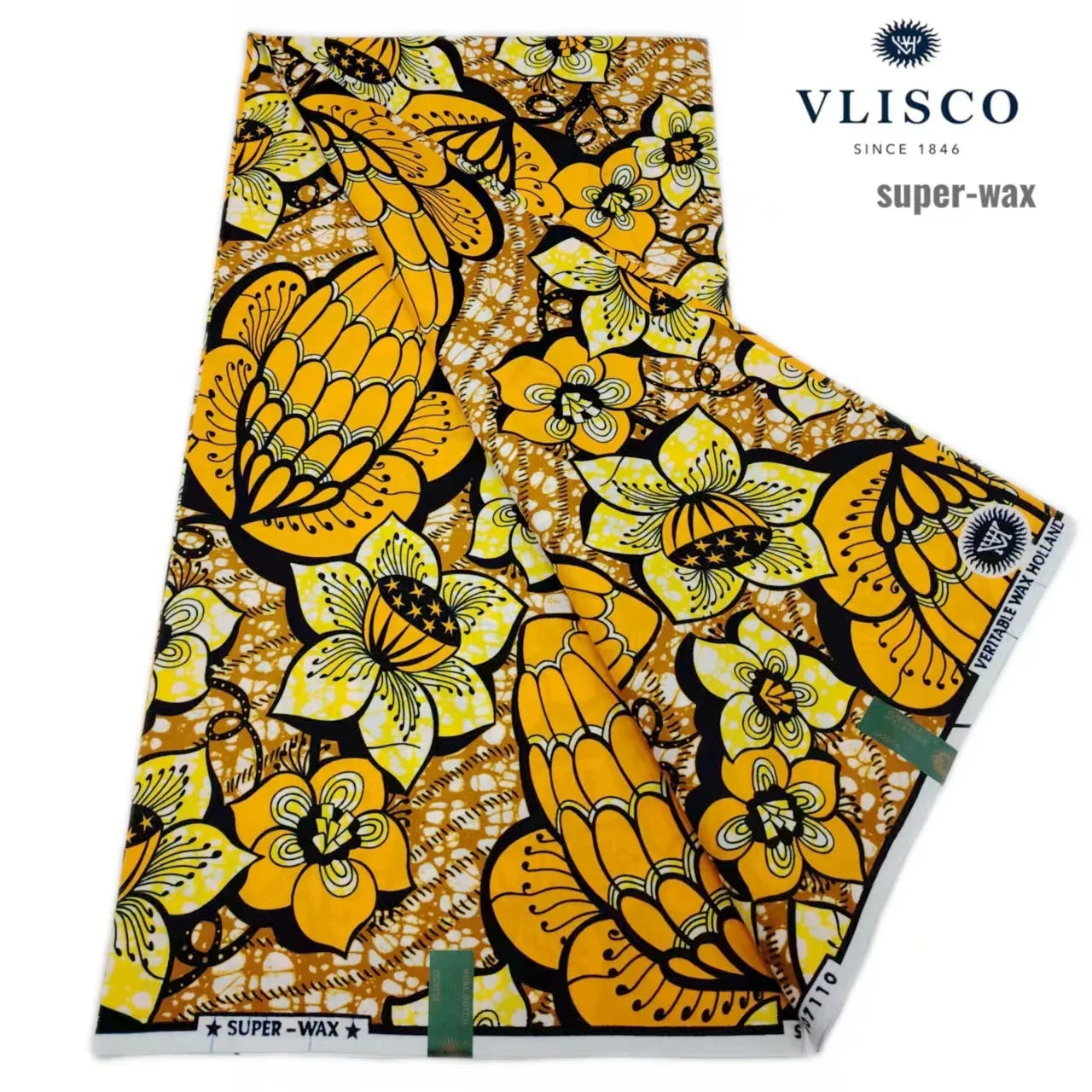 Original African Wax Print Fabric - 6 Yards Soft 100% Cotton Nigerian Ankara Pagne Batik Material