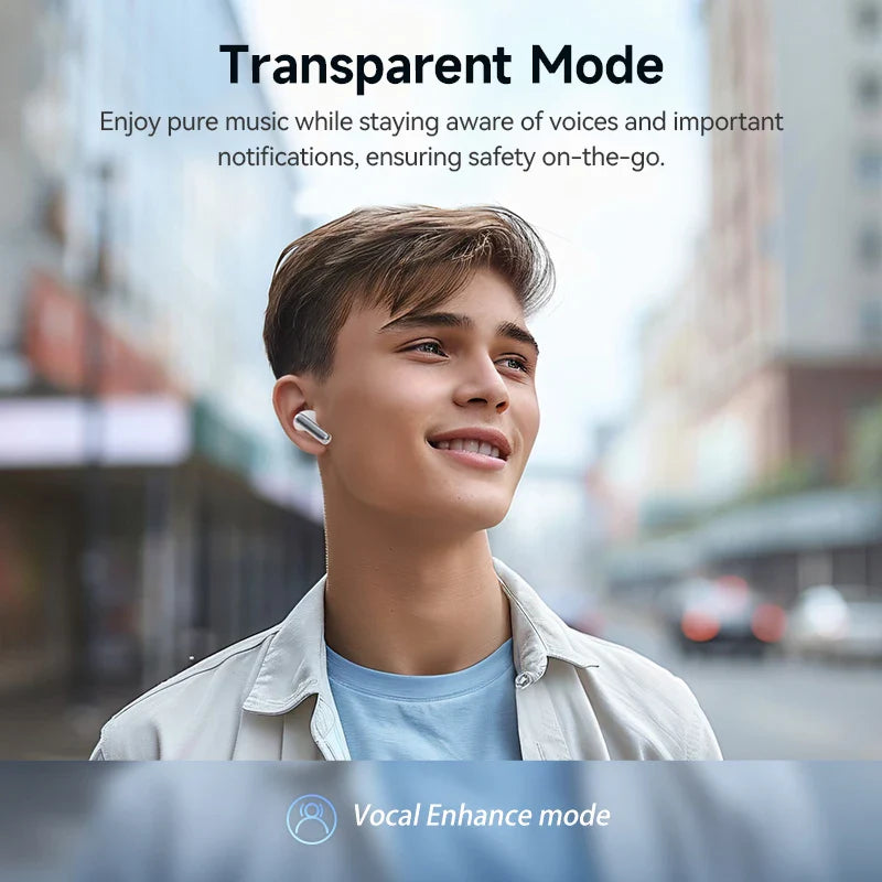 QCY Melobuds N50 Wireless Earphones – Bluetooth 5.4, ANC, 6-Mic Clear Call, Multipoint Connection Earbuds