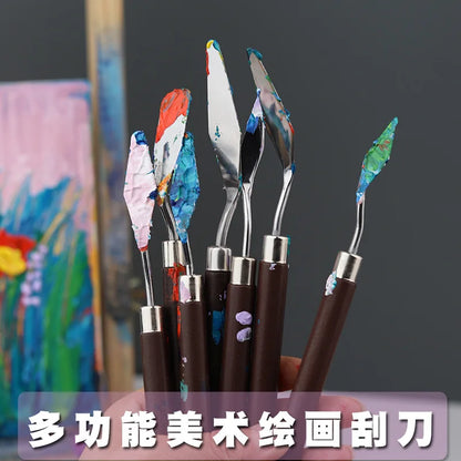 Stainless Steel Painting Knife Set: 1/3/5/7Pcs Artist Spatula Tools - Ideal for Oil Painting, Cake Baking, Drawing - Quality Art Supplies