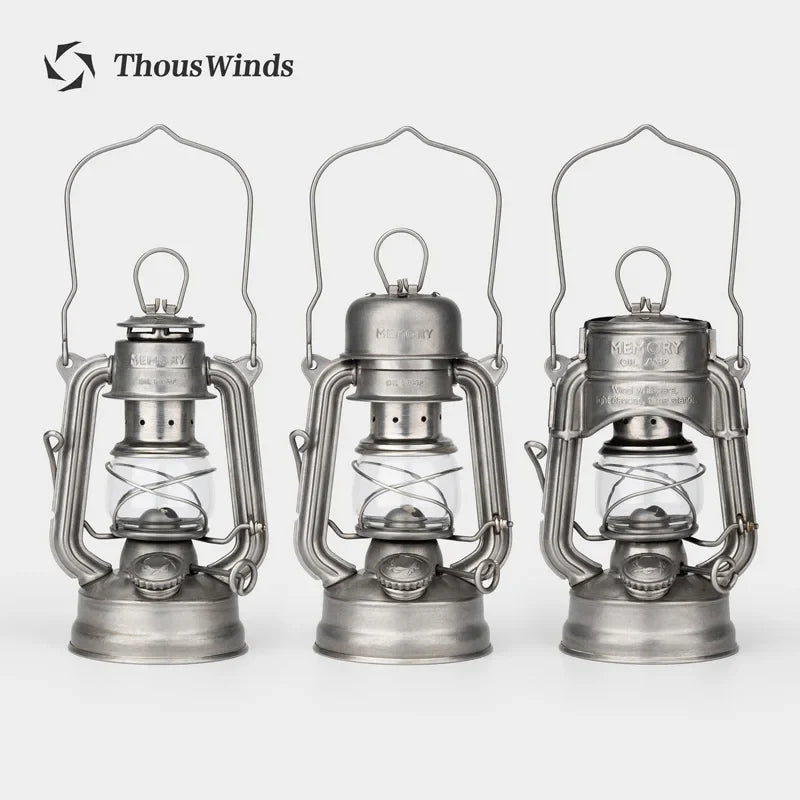 Thous Winds Memory Mini Oil Lamp – Portable Retro Camping Lantern for Hike, Picnic, and Backpacking