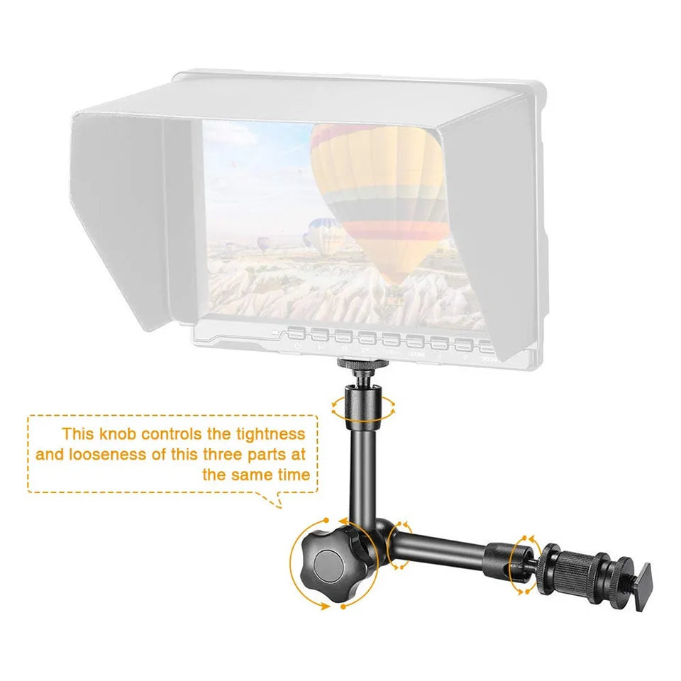7/11/20 Inch Metal Articulating Magic Arm – Super Clamp Stand for DSLR Camera & Photo Studio Accessories