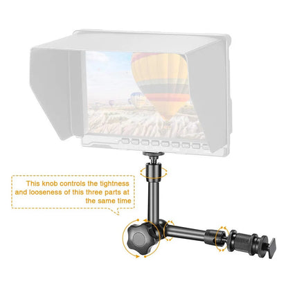 7/11/20 Inch Metal Articulating Magic Arm – Super Clamp Stand for DSLR Camera & Photo Studio Accessories