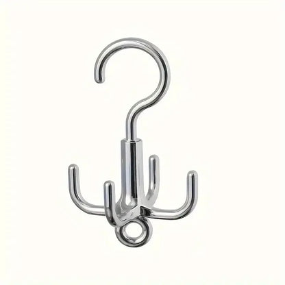 Multifunctional Rotating Clothes Hook — Punch-Free 4-Claw Hanger for Coats, Belts & Scarves