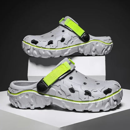 2025 Lightweight EVA Men’s Clogs – Breathable Beach & Work Sandals, Durable Plastic Slip-On Mules Wholesale Shoes