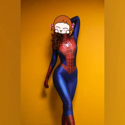 Women’s Spiderman PS4 Cosplay Costume – Superhero Zentai Bodysuit Jumpsuit for Girls & Adults Halloween