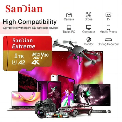 Brand-New SD & Micro SD Cards – 128GB/512GB/1TB High-Speed Class 10 Flash Memory for Phones, PC & Cameras
