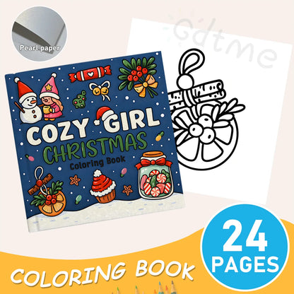 COZY GIRL Christmas Coloring Book – Montessori Educational Drawing & Graffiti Toy for Kids, Perfect Holiday Gift