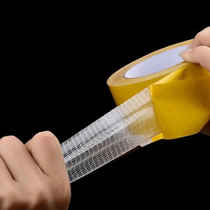 5M Strong Fixation Double Sided Tape - Translucent Mesh Waterproof Tape with High Viscosity - Ideal for Carpet Adhesion and Traceless Installation
