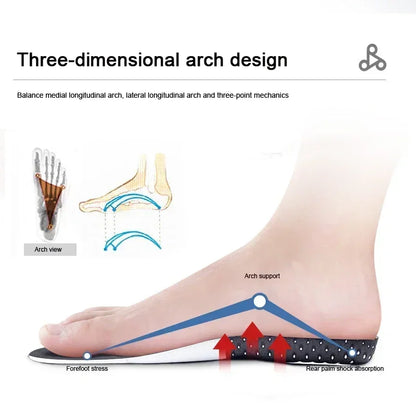 Orthopedic Insoles for Feet – Arch Support & Plantar Fasciitis Relief, Silicone Shock-Absorbing Running Cushion
