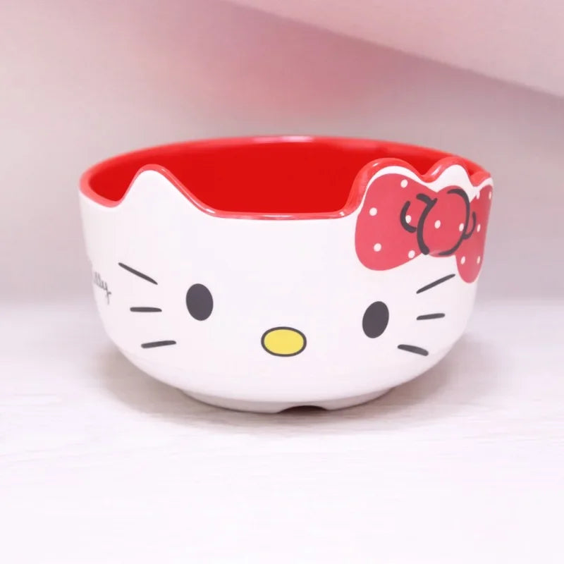 Sanrio Hello Kitty Cartoon Soup Bowl – Cute Anti-Drop Kitchen Tableware, Creative Instant Noodle Bowl Accessory