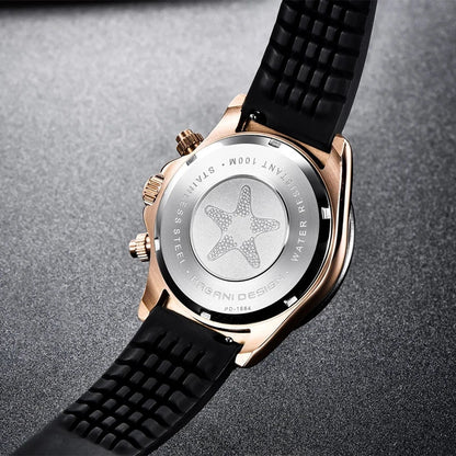 40mm PAGANI DESIGN V2 Men’s Quartz Watch – Sapphire Retro Chronograph Stainless Steel Waterproof